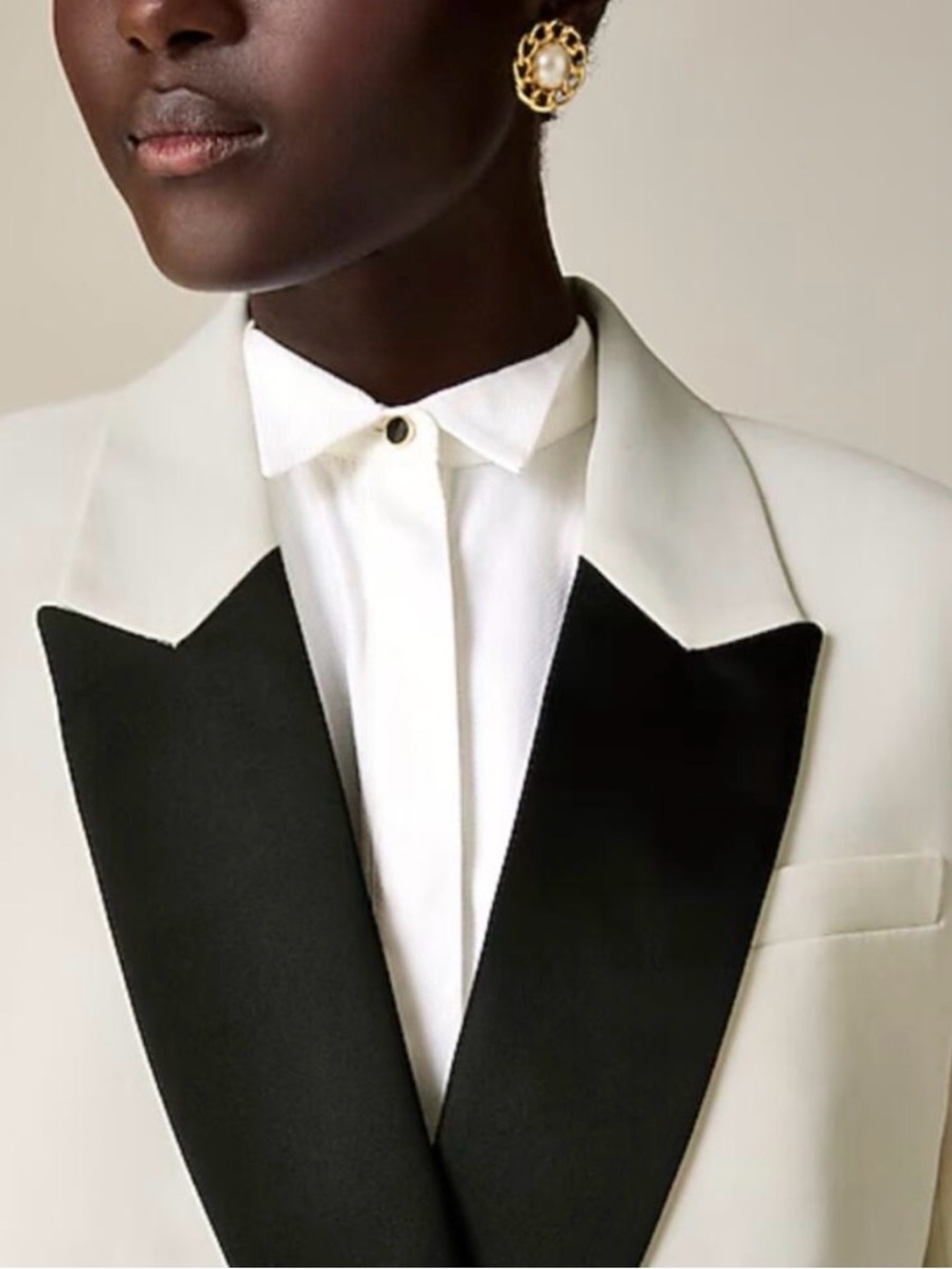 J.Crew Garçon Tuxedo Button Up White Shirt Blouse Top - Picture 3 of 16